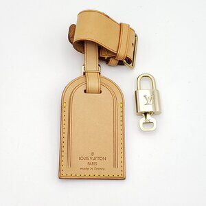 Authentic Louis Vuitton Luggage tag with Lock and Key